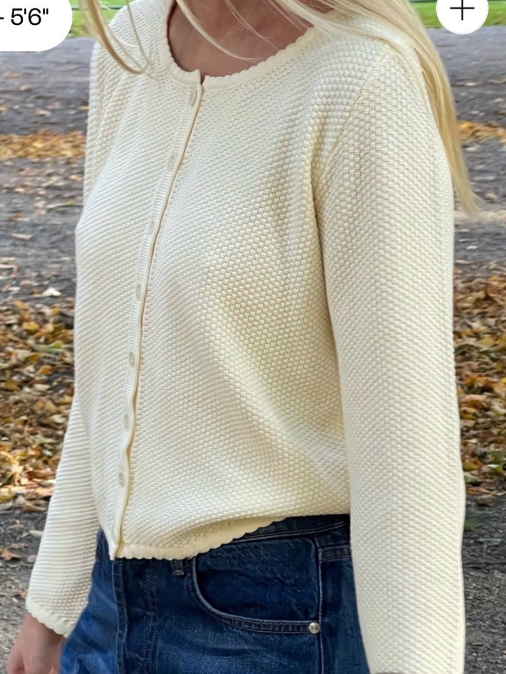 Djerf Avenue Amorini Cream Cardigan